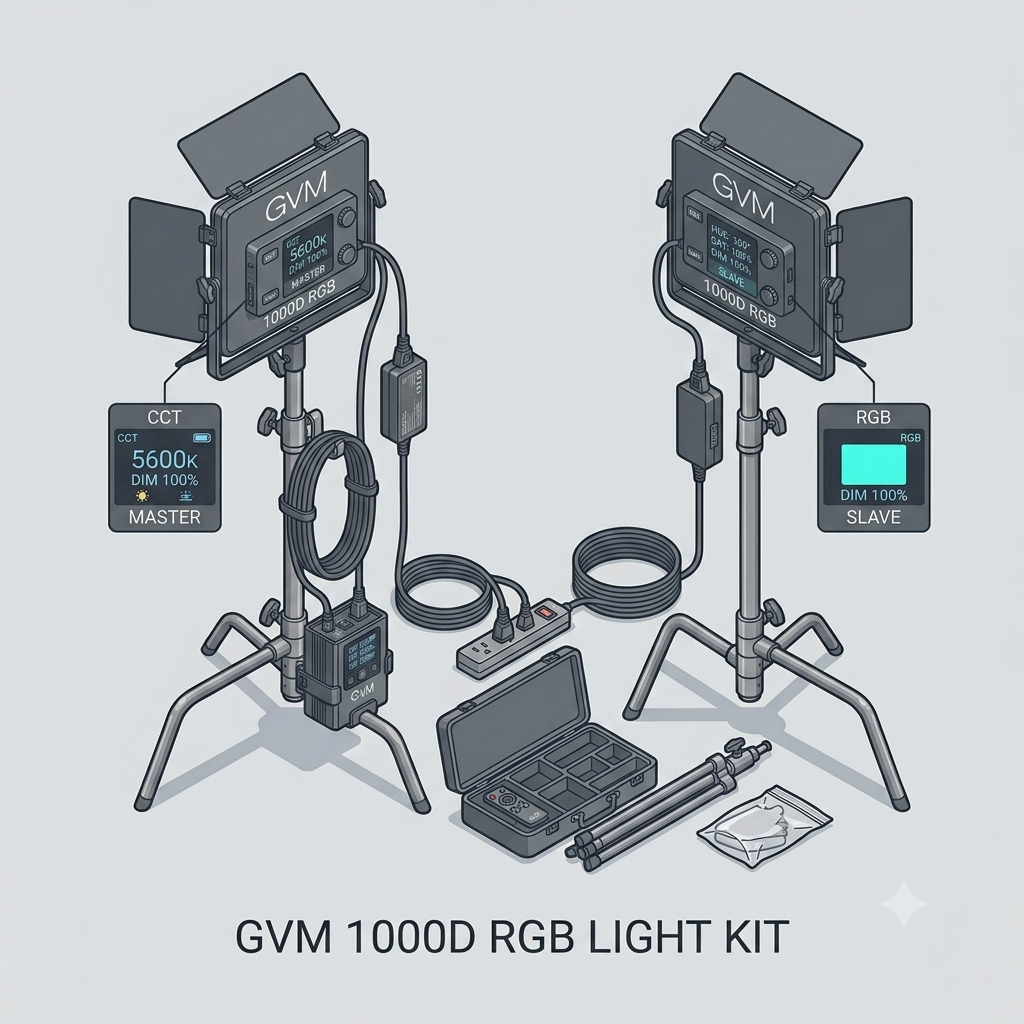Kit GVM 1000D RGB